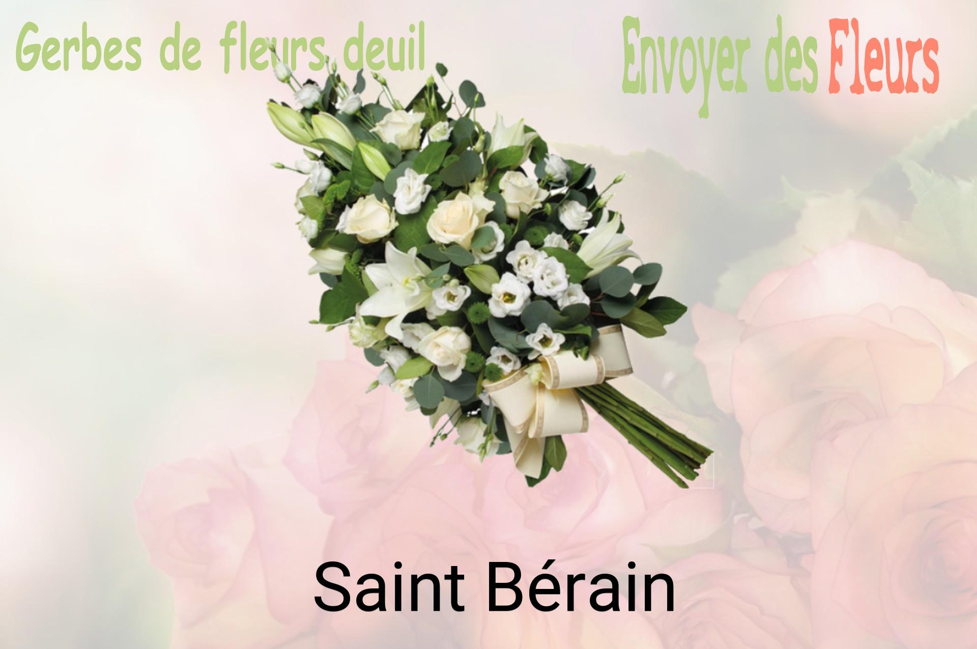 Gerbe de fleurs de deuil livrée à Saint-Bérain